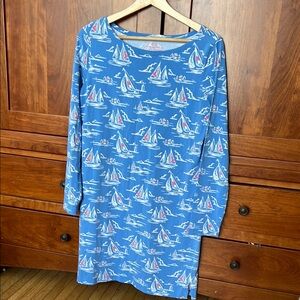 Vineyard Vines Blue Sailboat Print Dress